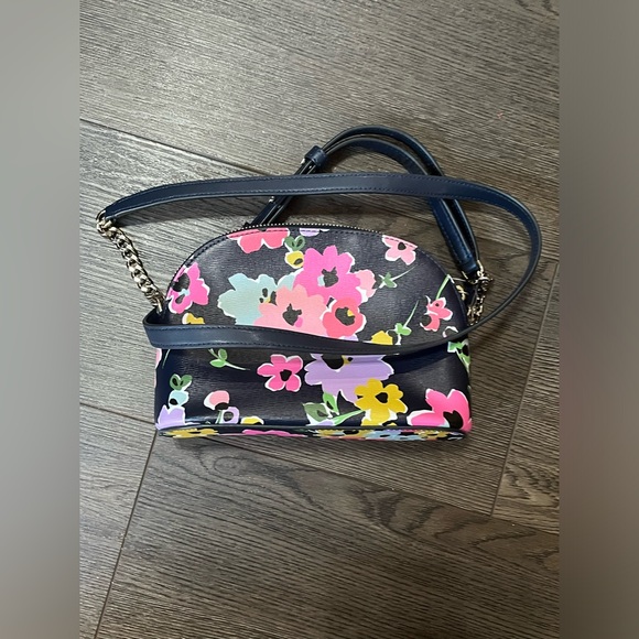 NEW Kate Spade Sylvia Wildflower Navy Dome Crossbody - Picture 6 of 16